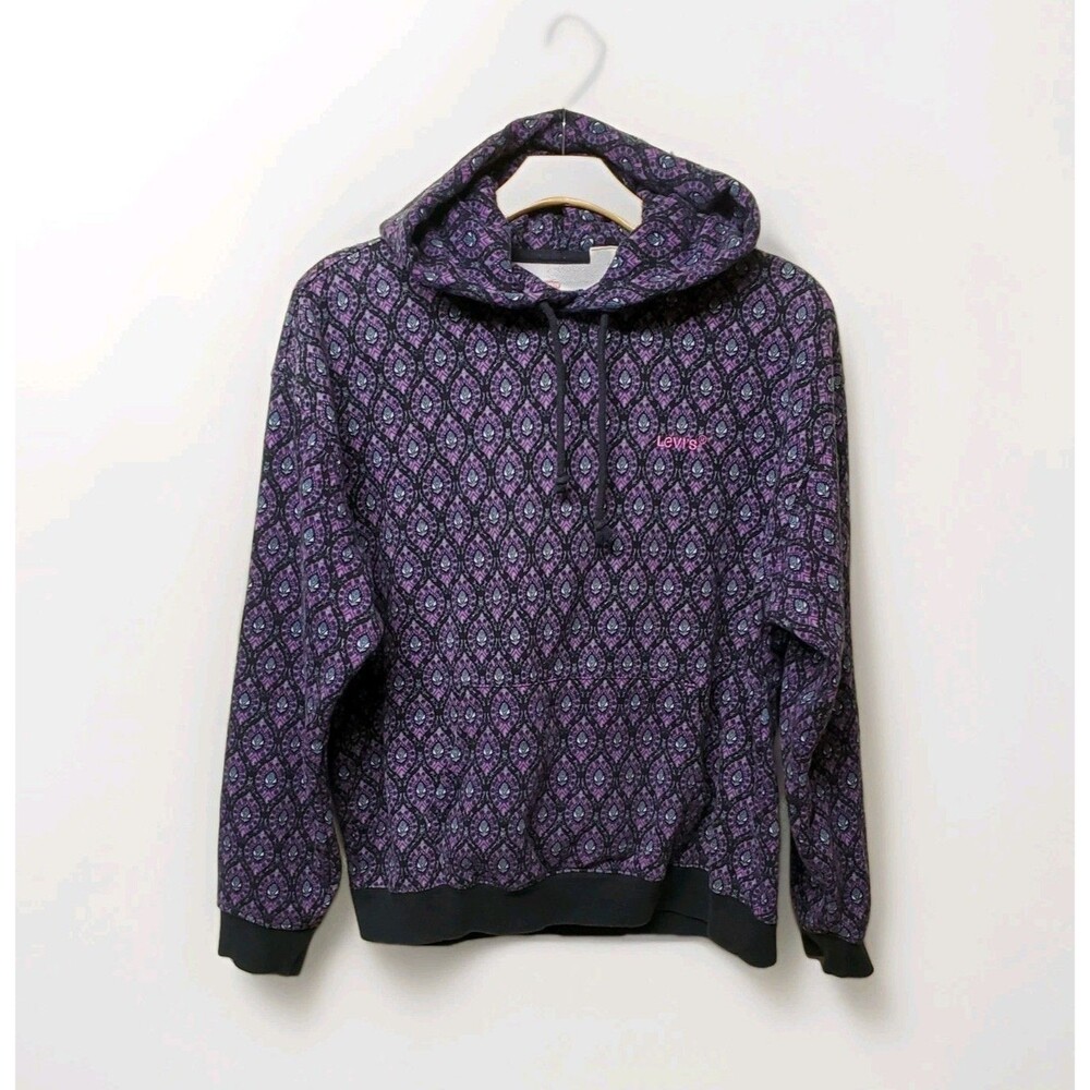 Levi's Sweatshirt Hoodie LARGE Oversized Heavyweight Pullover Drawstring IKAT